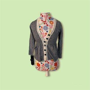 Y2K Gray Cinched Cardigan